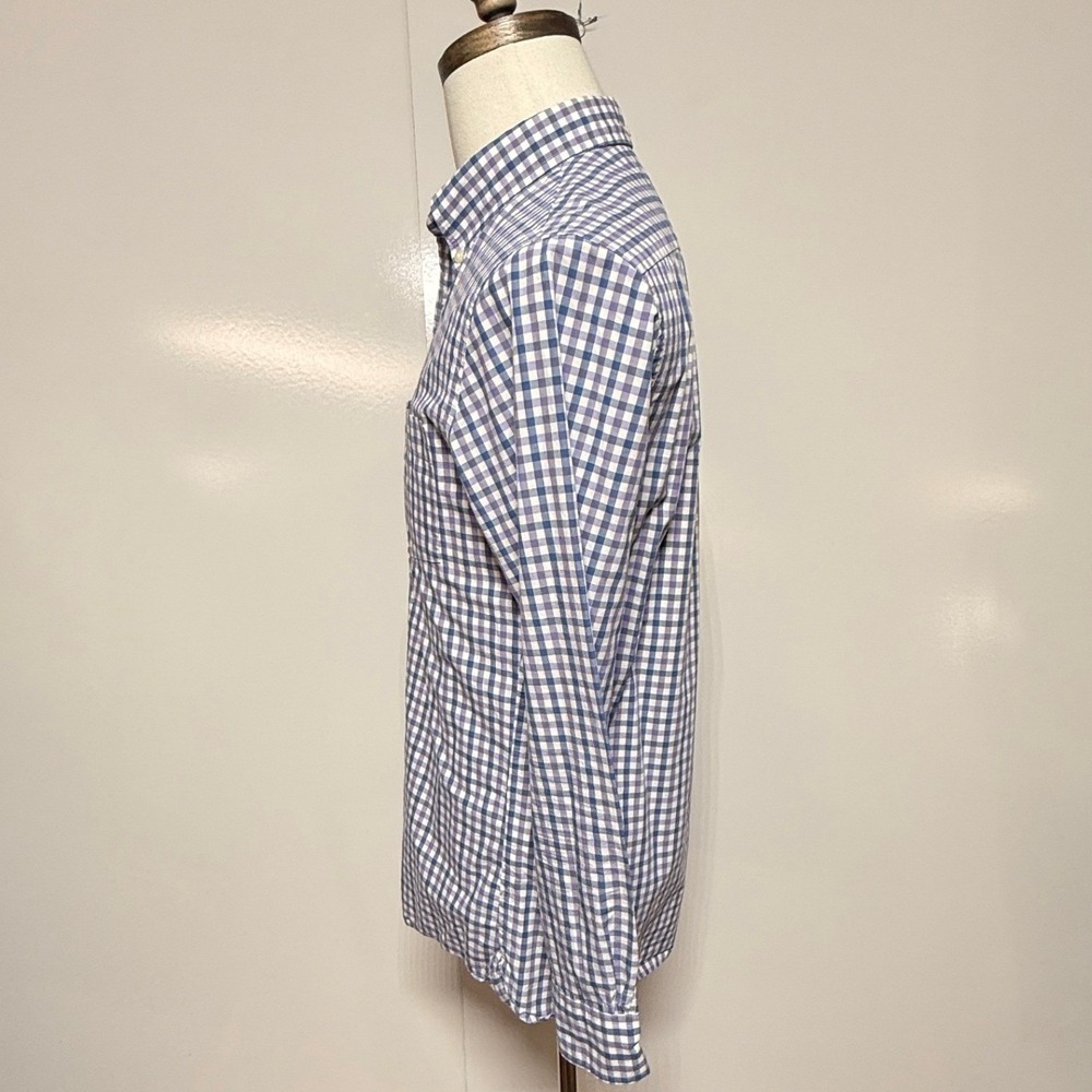 Brooks Brothers Shirt Mens Small Purple Blue White Plaid Button Down Long Sleeve - Picture 6 of 10